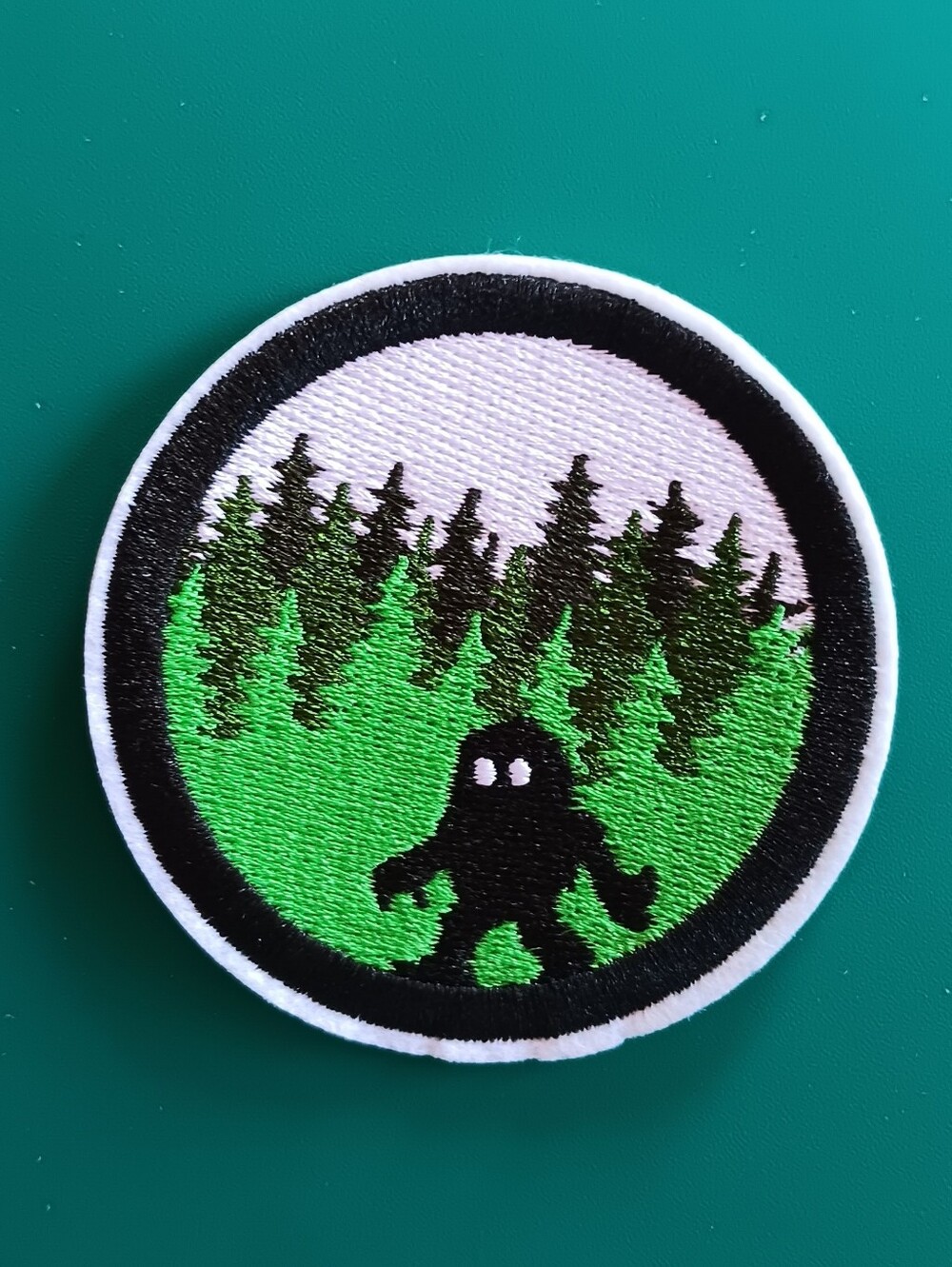 Bigfoot Cryptid Forest Creature Embroidered Iron On Paranormal Woods Patch